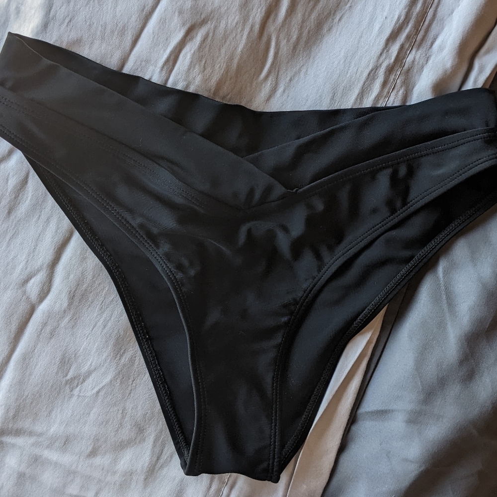 Cross Band Waisted Bikini Bottom